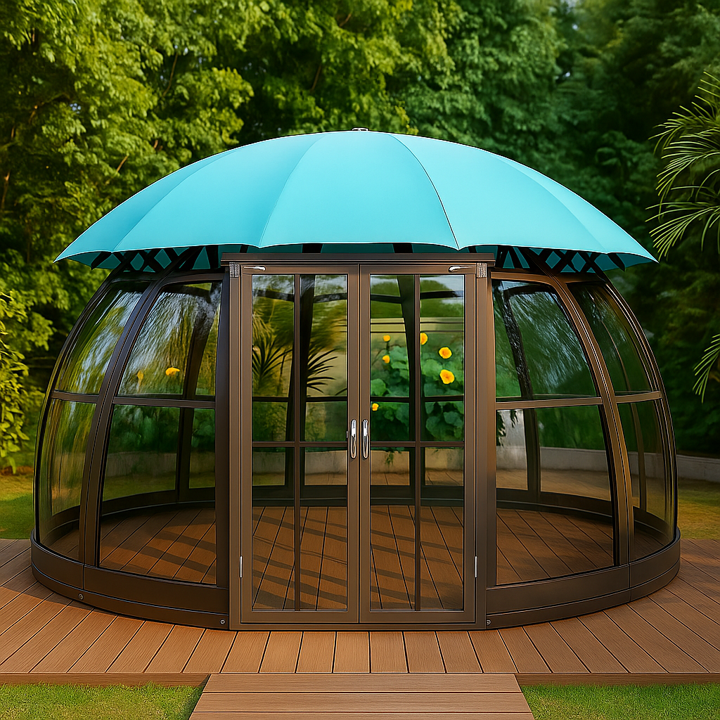 VerdantVista AquaDome Garden Pavilion